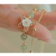 Gold Plated Jade Butterfly Flower Luck Bracelet Gold Plated Jade Butterfly Flower Luck Bracelet