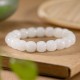Hetian White Jade Happiness Blessing Bracelet Hetian White Jade Happiness Blessing Bracelet