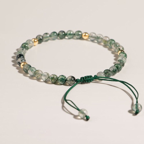 Moss Agate Lucky Balance Bracelet Moss Agate Lucky Balance Bracelet