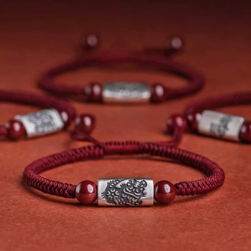 925 Silver 12 Chinese Zodiac Cinnabar String Bracelet 925 Silver 12 Chinese Zodiac Cinnabar String Bracelet