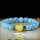 Aquamarine Amber Beads Serenity Healing Bracelet Aquamarine Amber Beads Serenity Healing Bracelet