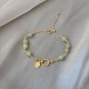 Hetian Jade 14K Gold Luck Beaded Bracelet