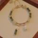 Jade Bamboo Leaf Luck Abundance Bracelet