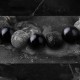 Black Obsidian Lava Rock Yin Yang Bracelet Black Obsidian Lava Rock Yin Yang Bracelet