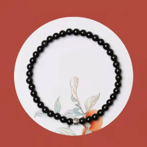 Black Obsidian Smoky Quartz Strength Bracelet