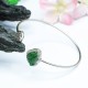 925 Sterling Silver Laughing Buddha Jade Luck Bangle 925 Sterling Silver Laughing Buddha Jade Luck Bangle
