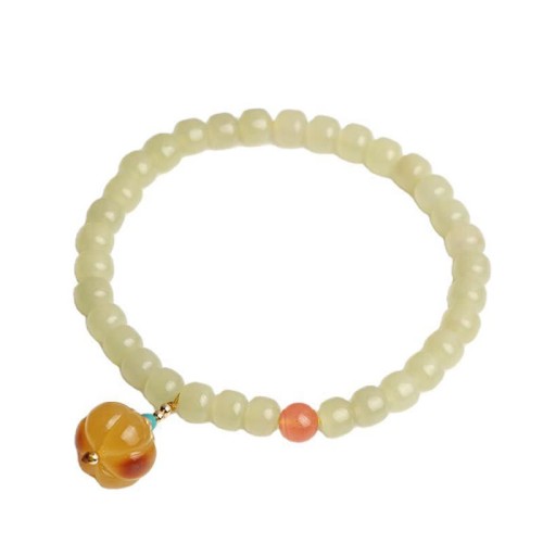 Hetian Jade Pumpkin Amber Red Agate Prosperity Bracelet Hetian Jade Pumpkin Amber Red Agate Prosperity Bracelet