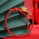 999 Silver Dragon Luck Eight Thread Knot Braided Bracelet 999 Silver Dragon Luck Eight Thread Knot Braided Bracelet