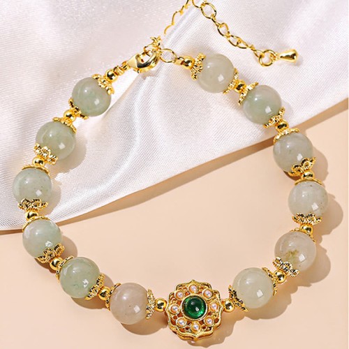 Natural Jade Prosperity Bead Bracelet Natural Jade Prosperity Bead Bracelet