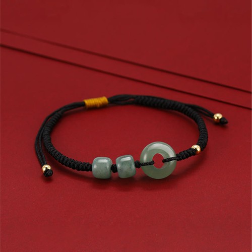 Green Aventurine White Jade Couple Bracelet