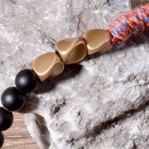 Tibetan Black Onyx Tassel Bracelet Tibetan Black Onyx Tassel Bracelet
