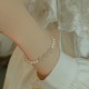 14K Gold Plated Pearl Hetian Cyan Jade Sincerity Bead Bracelet 14K Gold Plated Pearl Hetian Cyan Jade Sincerity Bead Bracelet