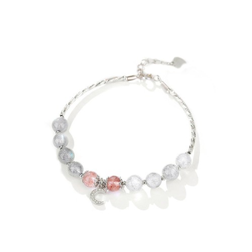 Strawberry Quartz Moonstone Luck Bracelet
