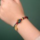 Tibetan Mandala Knot Leaf Luck Rope Bracelet Tibetan Mandala Knot Leaf Luck Rope Bracelet