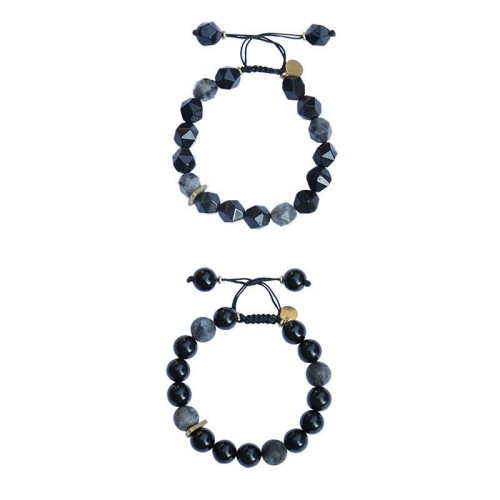 Black Obsidian Glitter Stone Purification Bracelet Black Obsidian Glitter Stone Purification Bracelet