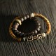 Tibetan Nine-Eye Dzi Bead Green Sandalwood Peace Wrap Bracelet Tibetan Nine-Eye Dzi Bead Green Sandalwood Peace Wrap Bracelet