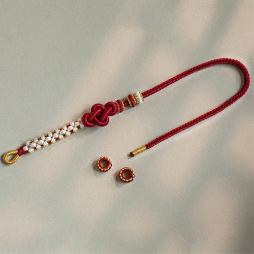Handmade True Love Knot Peach Blossom Bracelet Handmade True Love Knot Peach Blossom Bracelet