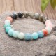 Amazonite Black Glitter Stone Positive Tassel Bracelet Amazonite Black Glitter Stone Positive Tassel Bracelet