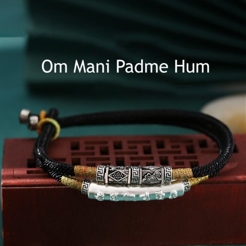 999 Silver Om Mani Padme Hum Peace Bracelet 999 Silver Om Mani Padme Hum Peace Bracelet