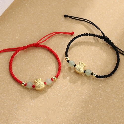 Lucky Jade Money Bag Bracelet