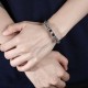 999 Sterling Silver Double Dragon Luck Bracelet