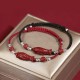 925 Silver Koi Fish Cinnabar Copper Coin Bracelet 925 Silver Koi Fish Cinnabar Copper Coin Bracelet