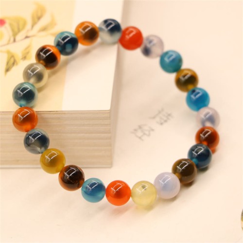 Colorful Candy Agate Strength Healing Bracelet Colorful Candy Agate Strength Healing Bracelet