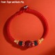 Year of the Dragon 925 Silver Cinnabar Auspicious Bracelet Year of the Dragon 925 Silver Cinnabar Auspicious Bracelet