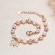 18K Gold Plated Pearl Elephant Zircon Charm Sincerity Bracelet