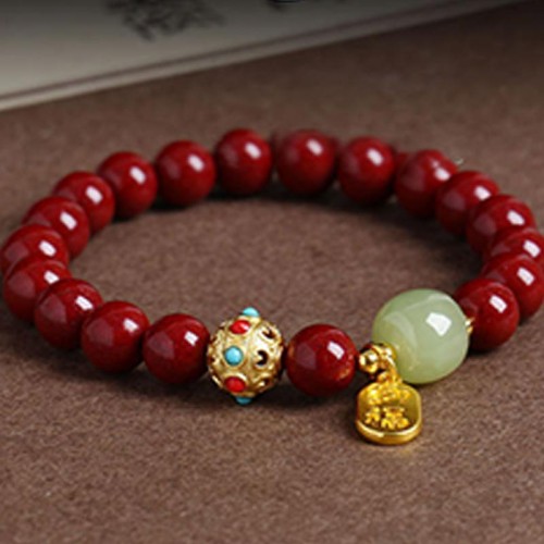 Cinnabar Green Aventurine Fortune Bracelet
