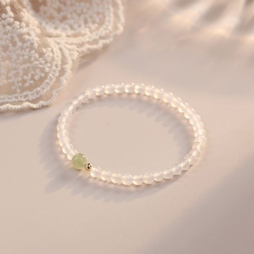 White Agate Jade Protection Bracelet White Agate Jade Protection Bracelet