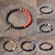 Black Obsidian Sodalite Strength Couple Bracelet Black Obsidian Sodalite Strength Couple Bracelet