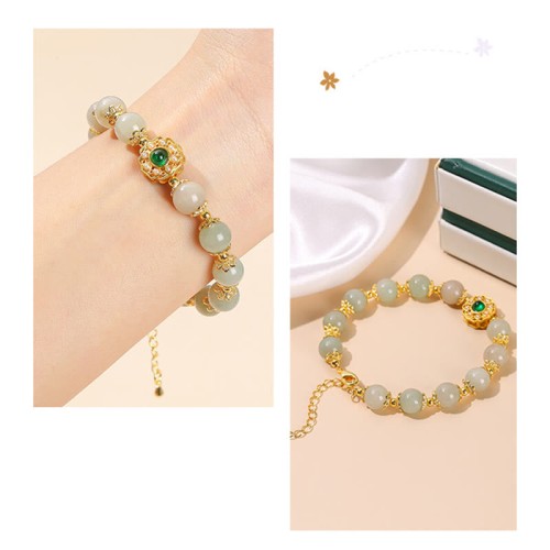 Natural Jade Prosperity Bead Bracelet Natural Jade Prosperity Bead Bracelet