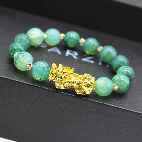 Handmade Cyan Jade PiXiu Success Bracelet Handmade Cyan Jade PiXiu Success Bracelet