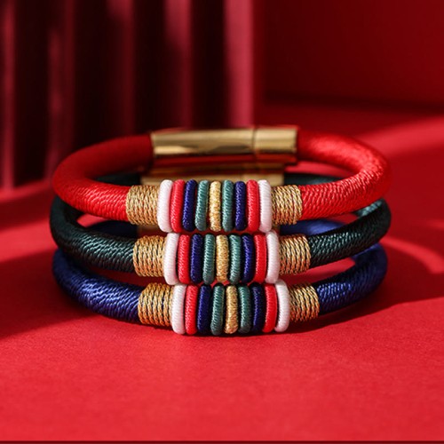 Tibetan Handmade King Kong Knot Five Elements Luck Bracelet Tibetan Handmade King Kong Knot Five Elements Luck Bracelet