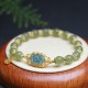 14K Gold Plated Hetian Jade Lotus Luck Bracelet 14K Gold Plated Hetian Jade Lotus Luck Bracelet