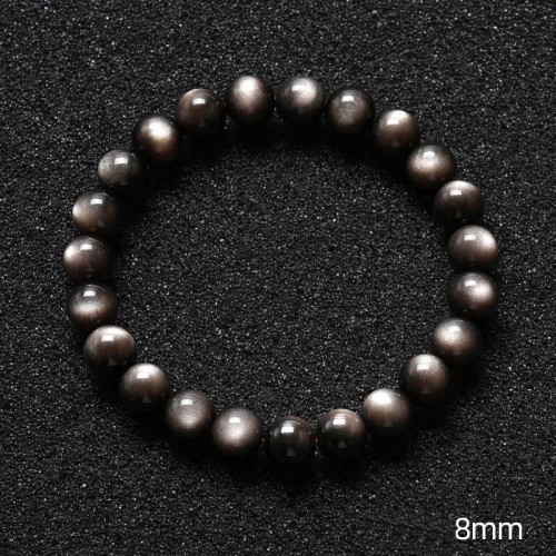 Silver Sheen Obsidian Protection Bracelet Silver Sheen Obsidian Protection Bracelet