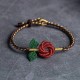 Rose Flower Peace Knot Handmade Luck Bracelet Rose Flower Peace Knot Handmade Luck Bracelet