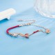 925 Silver Koi Fish Lotus Star Red String Bracelet 925 Silver Koi Fish Lotus Star Red String Bracelet