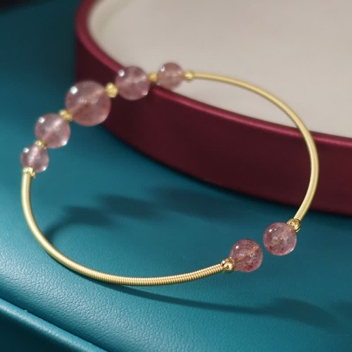 Strawberry Quartz Love Healing Bangle