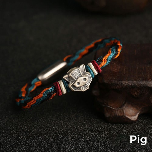 Sterling Silver Dragon Zodiac Protection Bracelet