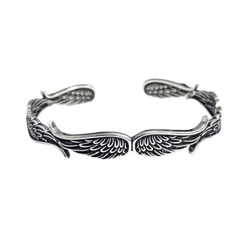 Angel Wings Feather Pattern Luck Cuff Bracelet Angel Wings Feather Pattern Luck Cuff Bracelet