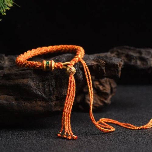Tibetan Luck Prayer Wheel Bead Bracelet