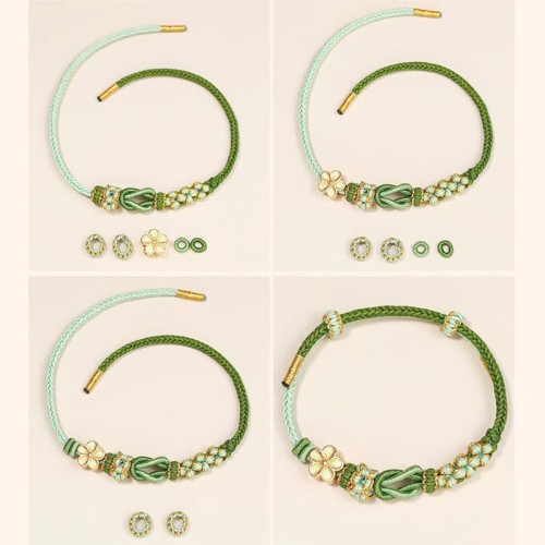 Handmade Peach Blossom Peace Knot Luck Bracelet