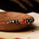 Silver Sheen Obsidian Cinnabar Koi Fish Protection Bracelet