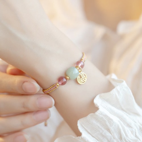 Red Agate Jade Lotus Confidence Bracelet Red Agate Jade Lotus Confidence Bracelet
