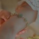 14K Gold Hetian Jade Rose Flower Luck Chain Bracelet 14K Gold Hetian Jade Rose Flower Luck Chain Bracelet