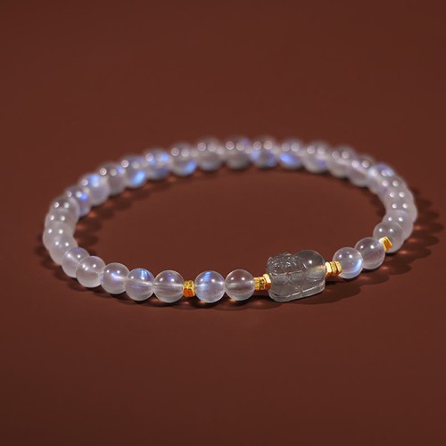 925 Sterling Silver Gold Plated Moonstone PiXiu Bracelet 925 Sterling Silver Gold Plated Moonstone PiXiu Bracelet