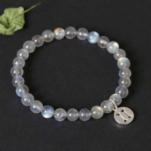 Zodiac Moonstone Charming Bracelet Zodiac Moonstone Charming Bracelet