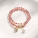 Strawberry Quartz Money Bag Charm Bracelet